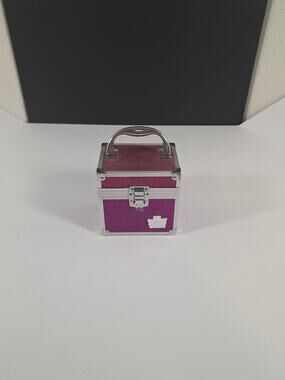 Caboodles Mini Pink Glitter Train Case Makeup Jewelry Organizer 5871-18 2012